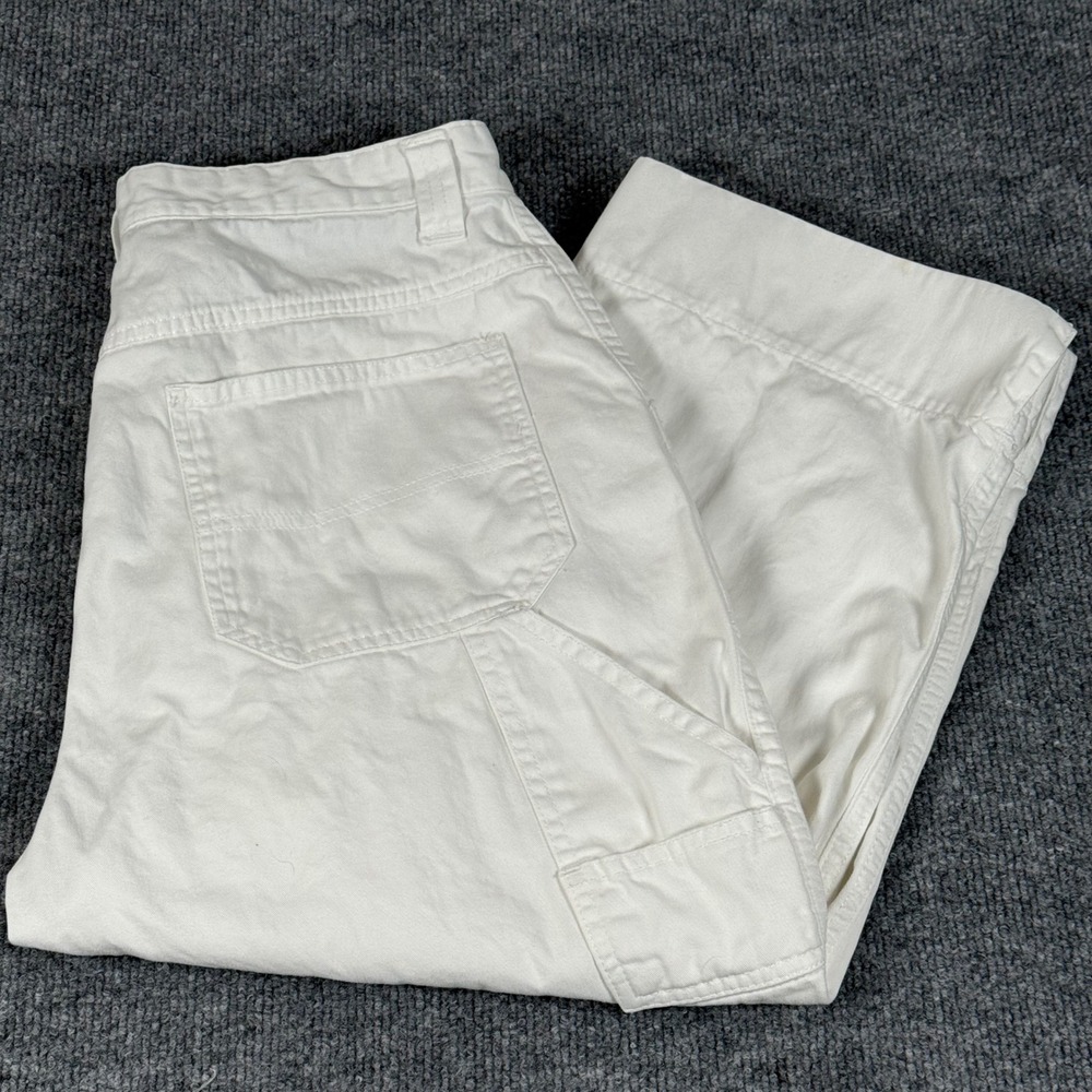 Bill Blass Jeans White Capri Pants Size 12 Utility Cropped Jeans‎ Beach Vacation